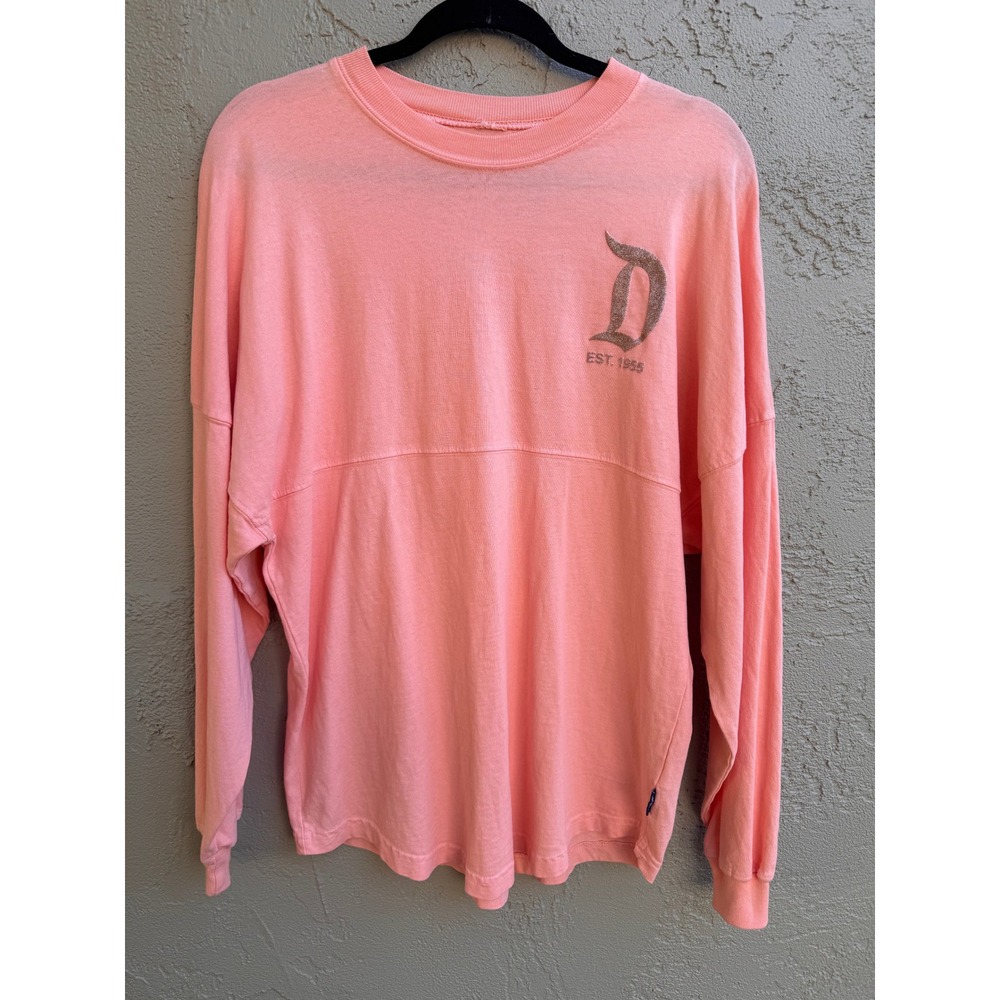 Disney Parks Disneyland Resort 1955 Pink Oversized Long Sleeve Shirt XS